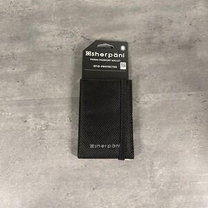 Sherpani‎ Vienna Passport Wallet Unisex Carbon Black RFID Recycled Travel TSA
